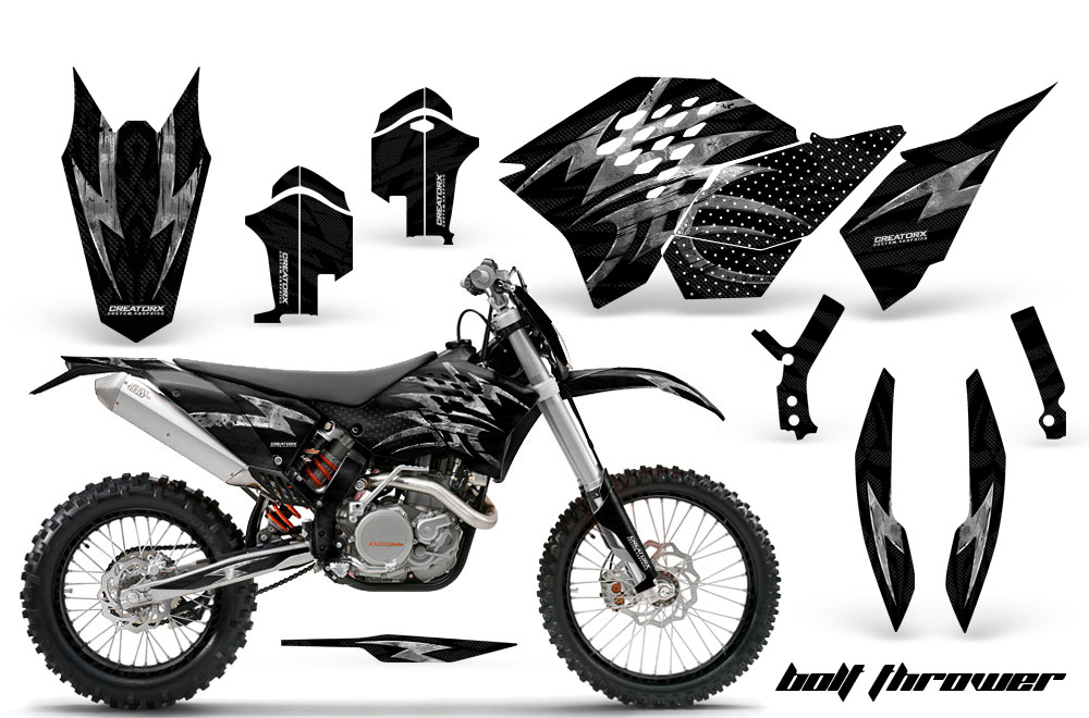 KTM C5 Graphics Kit Bolt Thrower Black NP Rims